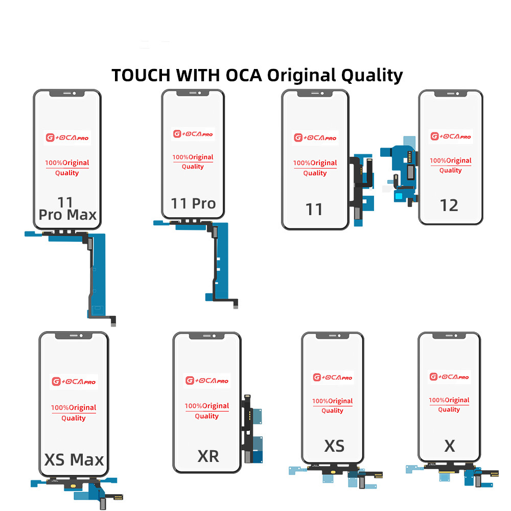  LCD Touch Panel Digitizer Glass + OCA Film Glue For iPhone 