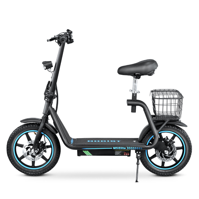2 Wheel Electric Scooter Adults Powerful 48V 500W 13Ah EU Warehouse Escooter With Saddle & Rear Basket